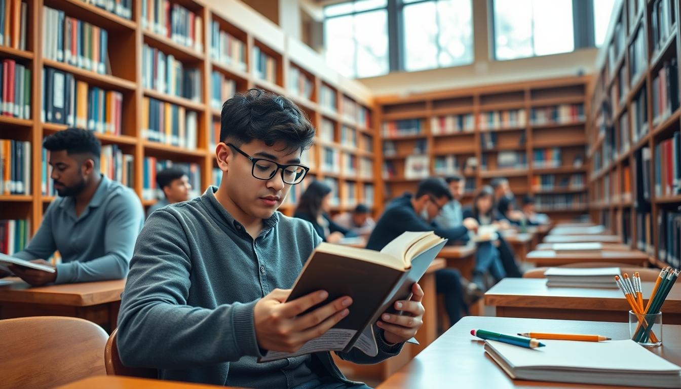 Students collaborating in study space